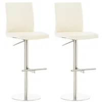deluke Barhocker Creme Metall, 40x93x49 cm, Esszimmer, Barmöbel, Barhocker