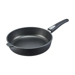 Meisterkoch Pfanne hoch 28cm  GENIUS , schwarz , Aluminium-Guss , Maße (cm): H: 7  Ø: 28