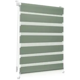 Lichtblick Duo Rollo / Doppelrollo Klemmfix 80 x 200 cm verspannt salbei