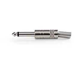 Nedis Audio-Anschluss - Gerade - Stecker - Vernickelt - Lot - Kabeleingangsdurchmesser: 6.8 mm - Metall - Metall - Plastikbeutel - 25 Stück