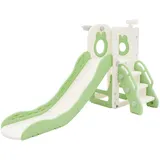joyz Rutsche 3 in 1 Kinder Spielturm Weiß-Grün Kunststoff