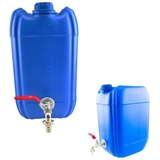 Wasserkanister 10l aus Kunststoff, Wasserbehälter mit Hahn, Trinkwasserkanister Kanister Behälter Wassertank, Kunststoffkanister, für Haus-, Garten-, Auto- und Camping usw, dichten Verschluss