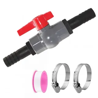 ZHOUSTOU Kugelhahn mit Schlauchverbinder Pool Absperrhahn PVC Poolventil Absperrventil mit Innengewinde 1 1/4 Zoll (40mm) und Schlauchtüllen 32mm Schlauchkugelhahn für Pools und Bewässerung