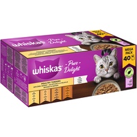 Whiskas Pure Delight Multipack Geflügel Ragout in Gelee 40 x 85g