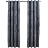 vidaXL Verdunkelungsvorhang Ösen 140 x 225 cm samt anthrazit 2 St.
