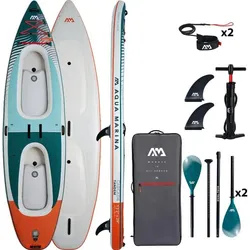 Paddel Kajak aufblasbar aqua marina Wasserfall 13.2 2Personen tropenblau|orange|grau 402 MM