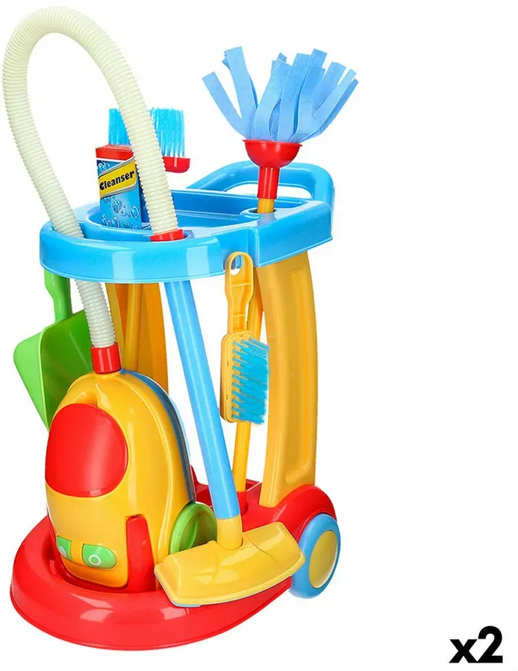 Reinigungswagen mit Zubehör PlayGo 30,5 x 67 x 37 cm (2 Stück)