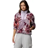 Columbia Damen Sequoia grove Printed Half zip Fleece-Überziehhilfe, Shale Purple blossoming