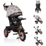 Byox Tricycle Dreirad Tornado Luftreifen Sitz drehbar Musikfunktion, Beleuchtung beige