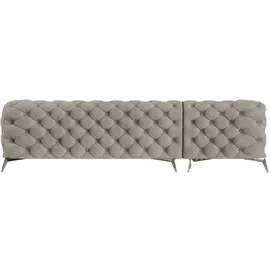 s-style möbel ECKSOFA Chesterfield Laura Dunkle Creme Samt