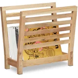 Relaxdays Zeitungsständer 10020656_0 braun Holz, DIN A4