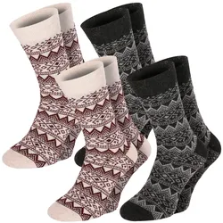 Chili Lifestyle Wollsocken CLASSIC super warm 4 Paar Schafwolle Winter