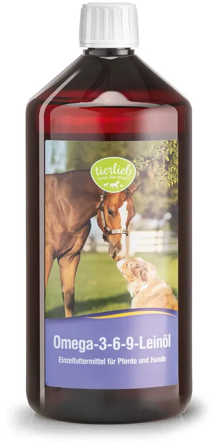 tierlieb Omega-3-6-9-Leinöl 1 Liter - 1 Liter
