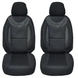 BREMER SITZBEZÜGE Maß Auto Schonbezüge kompatibel mit Renault Kangoo 3 Fahrer & Beifahrer Set ab 2021 / Auto Sitzbezüge Schonbezug Set Autositzbezüge 2er Pack in Schwarz (G102)