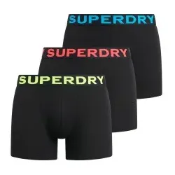 Superdry für Herren. M3110452B 3er Pack Boxershorts Schwarzer Text (XXL), Heimtextilien, Baumwolle
