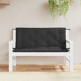 vidaXL Bankauflage 120 x 50 x 7 cm schwarz 2 St.