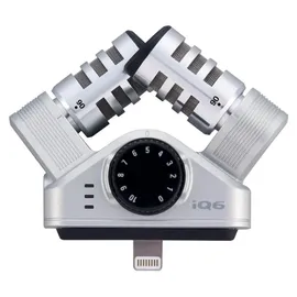 Zoom iQ6 XY Stereo Mikrofon für iPhone/iPad – optimierte Stereo-Aufnahmen für Videos, Podcasts, Musik & Interviews