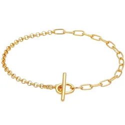 Elli T-Bar Verschluss Ketten-Mix Blogger 925 Silber Armbänder & Armreife   Damen 
