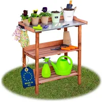 Ita Pflanztisch Pflanztisch aus Holz 76x38x89 cm verzinkte Arbeitsplatte