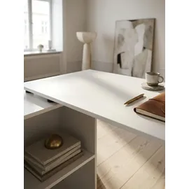 KADIMA DESIGN Eckschreibtisch mit Regal Modern DESIGN Weiß 120x107x75 cm,