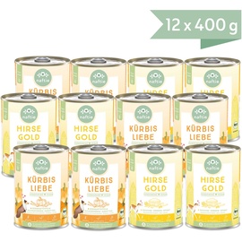 Naftie Veganes Nassfutter Mischpaket neue Sorten 12x400 g Dose