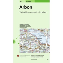 Landeskarte 1:50 000 / 217 Arbon, Karte (im Sinne von Landkarte)