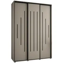 möbel kryspol Schwebetürenschrank Dakota 180 x 235,2 x 60 cm Schwarz