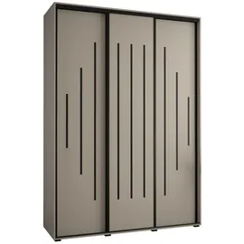 möbel kryspol Schwebetürenschrank Dakota 180 x 235,2 x 60 cm Schwarz