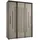 möbel kryspol Schwebetürenschrank Dakota 180 x 235,2 x 60 cm Schwarz