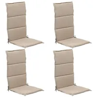 GO-DE Stuhlauflagen Hochlehner 4er Set WOLI, Creme - Hochlehner