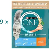 (EUR 6,88 / kg) Purina ONE Light Trockenfutter mit Huhn: 9 x 750 g = 6,75 kg