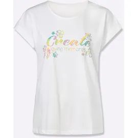 Classic Basics Sieh an! T-Shirt Kurzarm-Shirt Extra kurz gelb|weiß 44