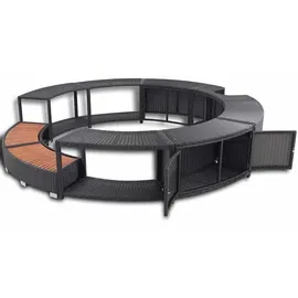 vidaXL Whirlpool-Umrandung Ø 283 cm schwarz