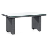 SonnenPartner Residence Dining-Tisch 140x65 Kunststoffgeflecht graphit-schwarz