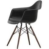 Vitra - Eames Plastic Armchair DAW RE, Ahorn dunkel / tiefschwarz (Filzgleiter basic dark)