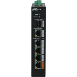 Dahua PoE PFS3106-4ET-60-V2 (5 Ports), Netzwerk Switch Schwarz