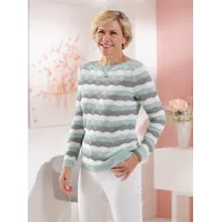 Classic Dog Strickpullover kalkmint/steingrau geringelt 48