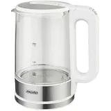 Mesko MS 1301w Wasserkocher 1,7 L Temperaturregelung, LCD-Anzeige, Weiß
