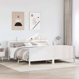 vidaXL Massivholzbett 180 x 200 cm Weiß