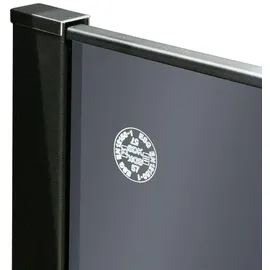 Schöner Wohnen SCHÖNER WOHNEN-Kollektion Walk In YUNA mit Bogen, 90 x 200 cm, Mattschwarz, Grau Anthrazit - Schwarz
