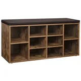 VASAGLE Schuhbank 104 x 30 x 48 cm Sitzbank / braun