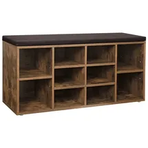 VASAGLE Schuhbank 104 x 30 x 48 cm Sitzbank / braun