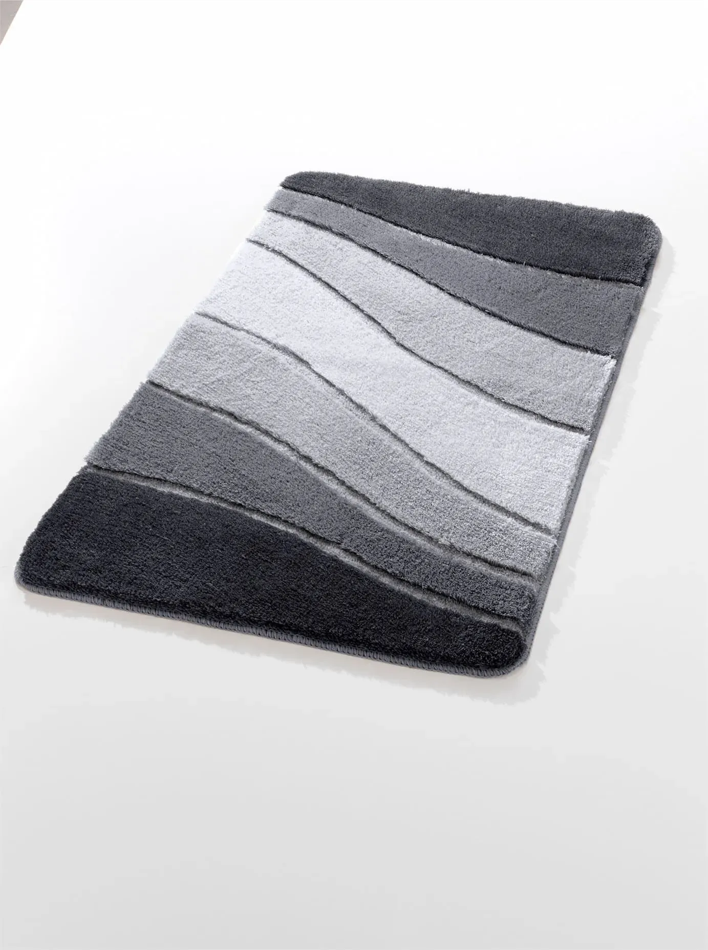 Badematte MEUSCH Gr. 7, grau, rechteckig (80cm x 150cm ) WC-Vorleger rechteckig, 1 Stk., Badematten, Badematte