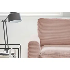 KAWOLA Ecksofa Cara Cord Recamiere rechts rosa