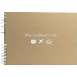 Exacompta 16029E Fotoalbum mit Spiralbindung, für Klassenfotos, 50 weiße Seiten, Kraft -