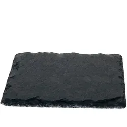 4er Set Schieferplatte 10x10cm Schwarz - 23464680