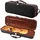 Vevor 4/4 Violinenkoffer in voller Größe, eingebautes Hygrometer, Geigenkoffer, Reisetragetasche, mit Weichfutter, Schultergurten, kratzfest, professionelle längliche Form, für Violine, schwarz