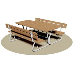 Set Picknick Tisch mit Banken und Ruckenlehne h350_202