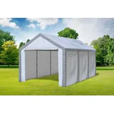 Partyzelt 3x6 Grau Weiss PE Festzelt Pavillon wasserdicht Profi-Qualität Modular