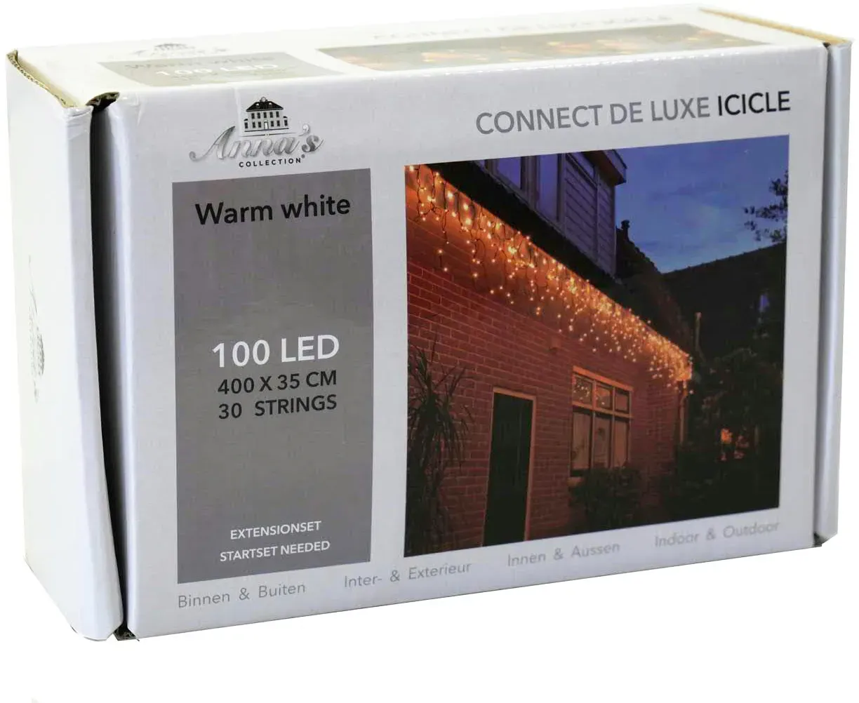 Systemlichterkette 100LED 400x35cm Eiszapfenbeleuchtung 30Stränge 31V  - outdoor ww